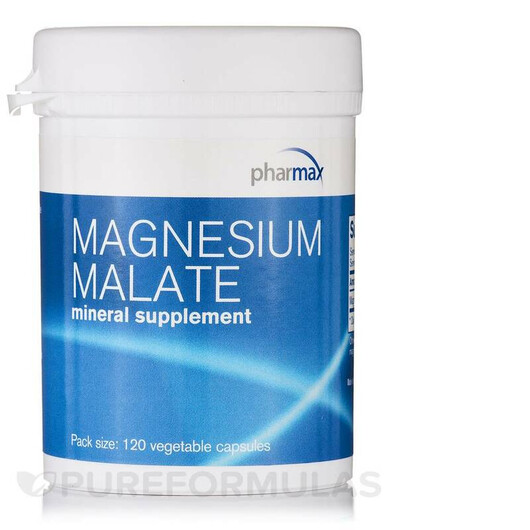Основне фото товару Magnesium Malate Основне фото товару Pharmax, Magnesium Malate, Магній, 120 капсул