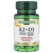 Фото товару Vitamin K2 + D3 Фото товару Nature's Bounty, Vitamin K2 + D3, Вітамін K2, 60 капсул