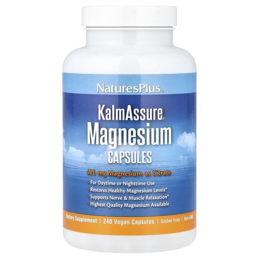 Основное фото товара Natures Plus, Магний, KalmAssure Magnesium Capsules, 240 капсул