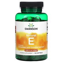 Вітамін E Токофероли Natural E 1000 IU Swanson 100 капсул Вітамін E Токофероли Natural E 1000 IU Swanson 100 капсул
