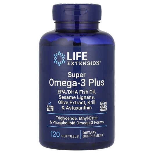 Основне фото товару Omega Foundations Super Omega-3 Plus, Риб'ячий жир Омега-3, 