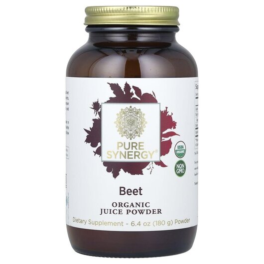 Основне фото товару Pure Synergy, Juice Powder Beet, Червоний буряк, 180 г
