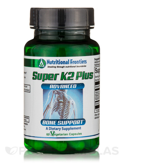 Основне фото товару Nutritional Frontiers, Super K2 Plus, Вітамін K2, 60 капсул
