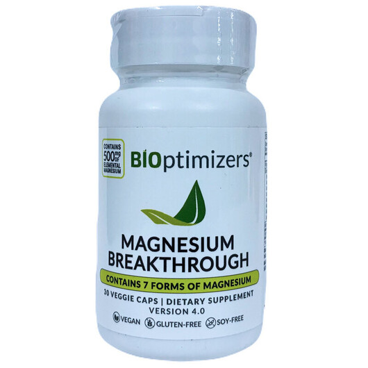 Основне фото товару Magnesium Breakthrough Основне фото товару BiOptimizers, Magnesium Breakthrough, Магній, 30 капсул