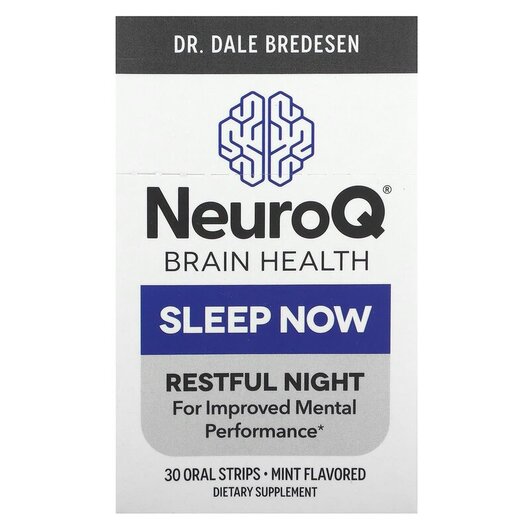 Основне фото товару NeuroQ Brain Health Sleep Now Mint Основне фото товару NeuroQ Brain Health Sleep Now Mint, Мелатонін, 30 таблеток