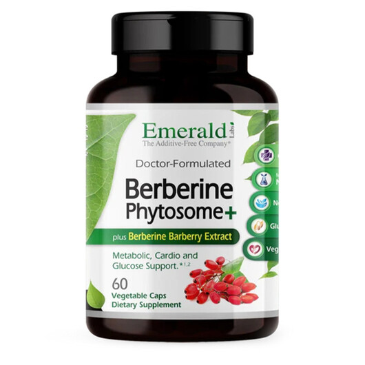 Основное фото товара Berberine Phytosome+ Основное фото товара Emerald, Берберин, Berberine Phytosome+, 60 капсул