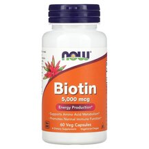 Biotin 5000 mcg Биотин 5000 мкг NOW Foods 60 капсул Biotin 5000 mcg Биотин 5000 мкг NOW Foods 60 капсул