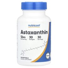 Astaxanthin 12 mg Астаксантин Nutricost 30 капсул