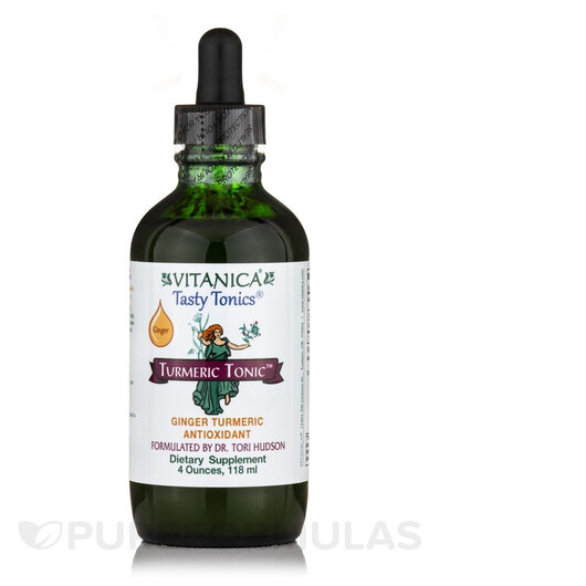 Основне фото товару Turmeric Tonic Основне фото товару Vitanica, Turmeric Tonic, Екстракт кореня куркуми, 118 мл