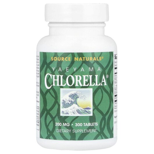Основне фото товару Source Naturals, Yaeyama Chlorella 200 mg, Хлорела, 300 таблеток