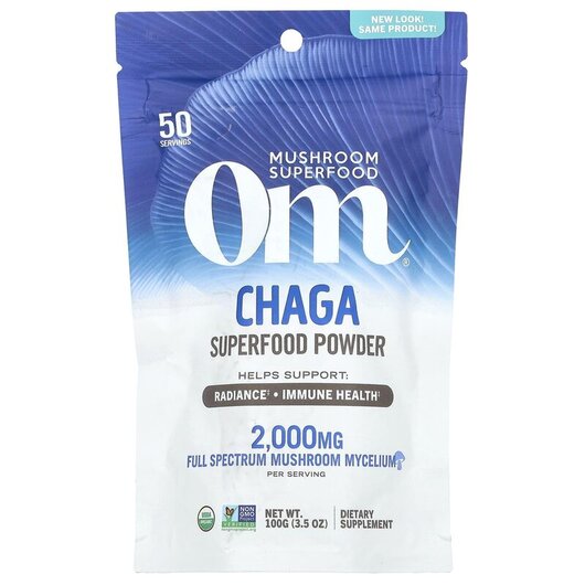 Основне фото товару Chaga Certified 100% Organic Mushroom Powder 3, Гриби Чага, 100 г