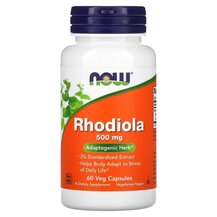 Rhodiola 500 mg Родиола 500 мг NOW Foods 60 капсул