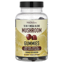 10 in 1 Mega Blend Mushroom Gummies Raspberry Грибы
