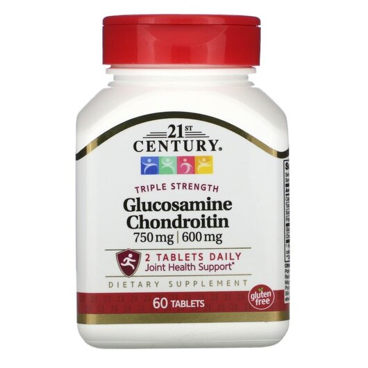 Основное фото товара Glucosamine / Chondroitin Triple Strength Основное фото товара Глюкозамин и Хондроитин, Glucosamine / Chondroitin, 60 таблеток