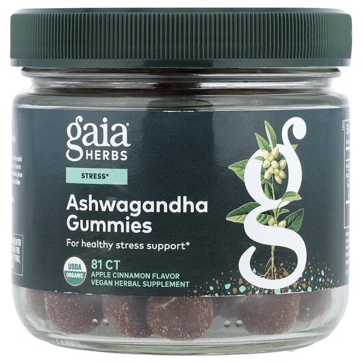 Основное фото товара Ashwagandha Gummies Apple Cinnamon Основное фото товара Gaia Herbs, Ашваганда, Ashwagandha Gummies Apple Cinnamon, 81 Cou