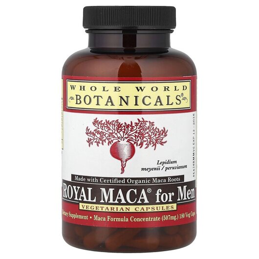 Основное фото товара Whole World Botanicals, Мака, Royal Maca for Men, 180 капсул