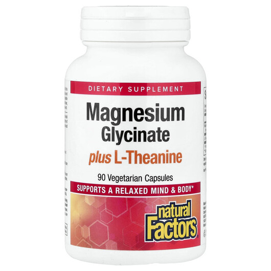 Основне фото товару Magnesium Glycinate plus L-Theanine, Магній, 90 капсул