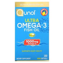 Ultra Omega-3 Fish Oil Lemon 500 mg Омега 3 Qunol