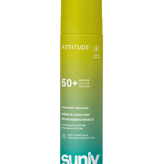 Основне фото товару Sunly Mineral Sunscreen SPF Основне фото товару ATTITUDE, Sunly Mineral Sunscreen SPF, Сонцезахисний засіб, 3 oz