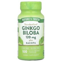 Ginkgo Biloba Plus Bacopa 120 mg Гинкго Билоба Nature's