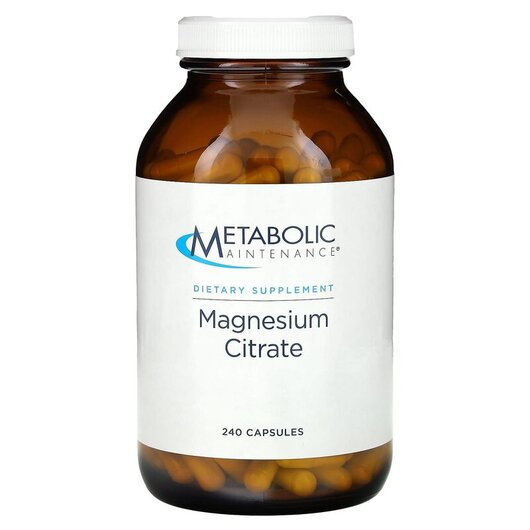 Основное фото товара Metabolic Maintenance, Магний Цитрат, Magnesium Citrate, 250 капс