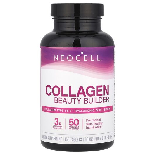 Основне фото товару Neocell, Collagen Beauty Builder, Колаген з біотином, 150 таблето