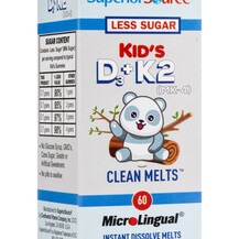 Kid's D3 + K2 MK-4 - Clean Melts Витамины D3 + K2 Superior
