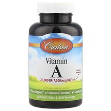 Вітамін А Ретінол Vitamin A 7500 mcg Carlson 250 капсул