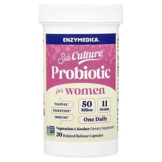 Основное фото товара Пробиотики, SubCulture Probiotic For Women 50 Billion, 30 капсул