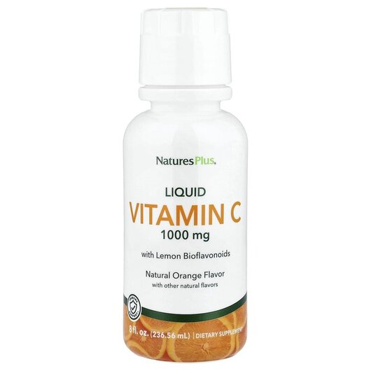 Основне фото товару Liquid Vitamin C Natural Orange 1000 mg Основне фото товару Liquid Vitamin C Natural Orange 1000 mg, Вітамін C, 236.56 мл