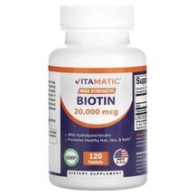 Biotin Max Strength 20000 mcg Витамин B7 Биотин Vitamatic Biotin Max Strength 20000 mcg Витамин B7 Биотин Vitamatic