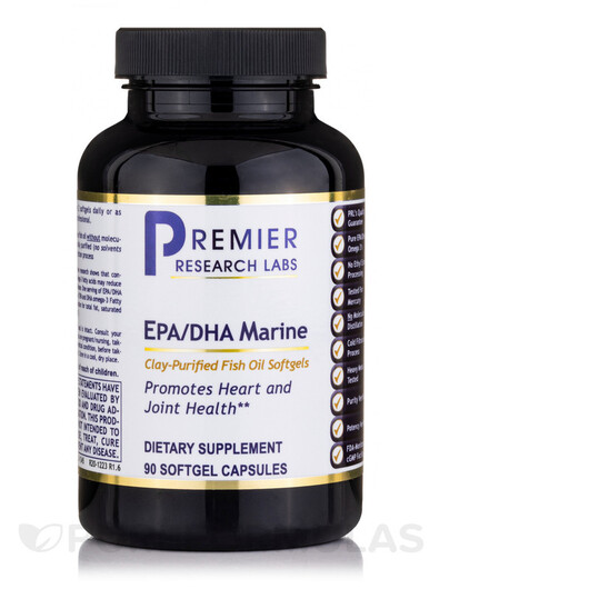 Основное фото товара Premier Research Labs, Омега ЭПК ДГК, EPA/DHA Marine, 90 капсул