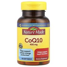 CoQ10 400 mg Коэнзим CoQ10 Nature Made 40 капсул