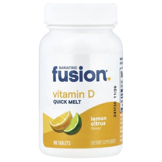 Основне фото товару Quick Melt Vitamin D Lemon Citrus 125 mcg, Вітамін D3, 90 таблето