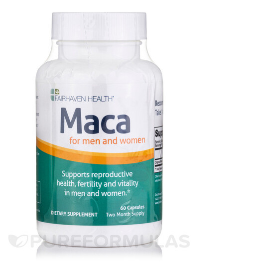 Основное фото товара Fairhaven Health, Мака, Maca for Men and Women, 60 капсул