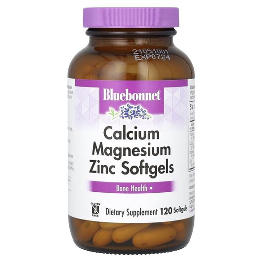 Основне фото товару Calcium Magnesium Zinc, Кальцій магній цинк, 120 капсул