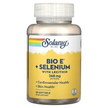 Bio E + Selenium with Lecithin Лецитин Solaray 60 капсул Bio E + Selenium with Lecithin Лецитин Solaray 60 капсул