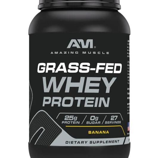 Основне фото товару Amazing Muscle Grass-Fed Whey Protein Isolate Banana Flavor Основне фото товару Amazing Muscle Grass-Fed Whey Protein Isolate Banana Flavor, Прот