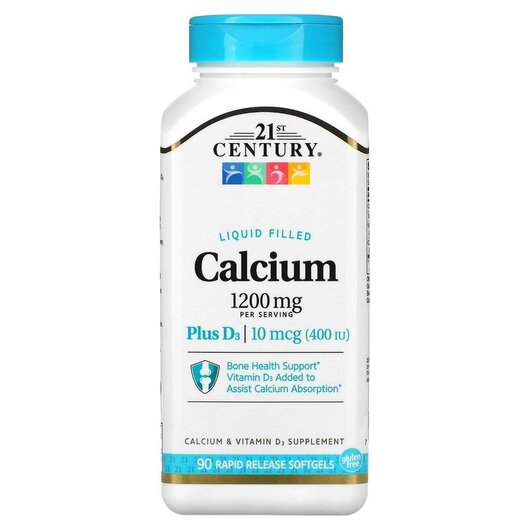 Основное фото товара Liquid Filled Calcium 1200 mg + D3 Основное фото товара Кальций 1200 мг с D3, Liquid Filled Calcium 1200 mg + D3, 90 капс
