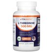Фото товару L-Threonine 500 mg Фото товару Vitamatic, L-Threonine 500 mg, L-Треонін, 120 капсул