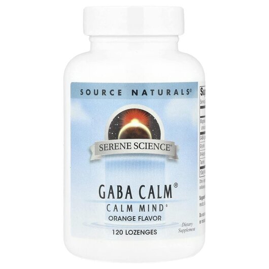 Основне фото товару Source Naturals, Gaba Calm Orange Flavor, ГАМК, 120 леденцов