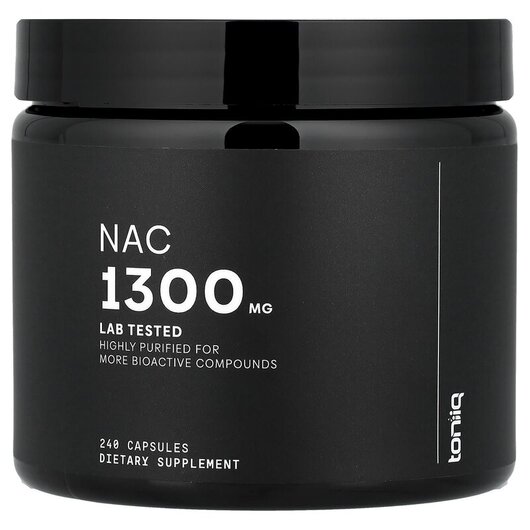 Основне фото товару NAC Основне фото товару Toniiq, NAC, N-ацетилцистеїн, 240 капсул