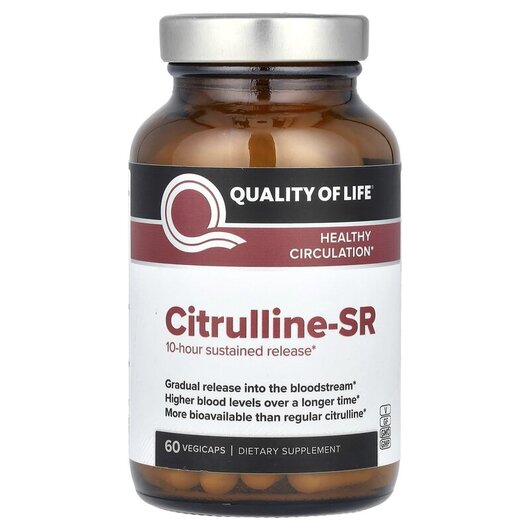 Основное фото товара Citrulline-DR Основное фото товара Quality of Life, L-Цитруллин, Citrulline-DR, 60 капсул