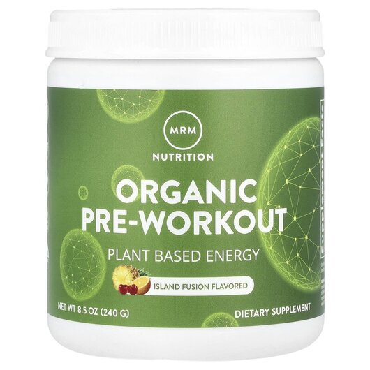 Основное фото товара Organic Pre-Workout Island Fusion Основное фото товара MRM, Предтренировочный комплекс, Organic Pre-Workout, 240 г