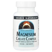 Магній Magnesium Chelate Complex 100 mg Source Naturals