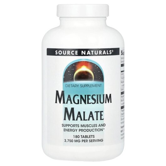 Основное фото товара Magnesium Malate Основное фото товара Source Naturals, Магний Малат, Magnesium Malate 180, 180 таблеток