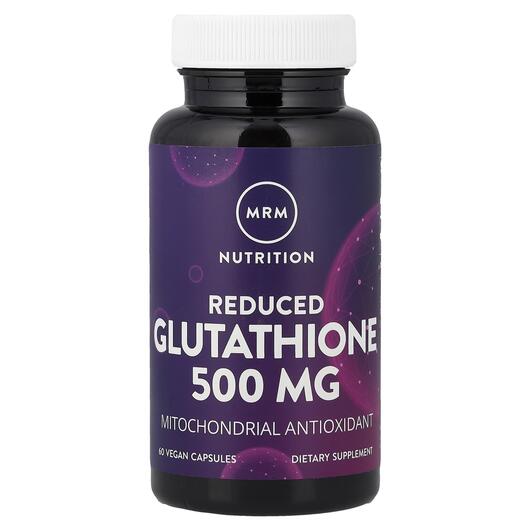 Основное фото товара Reduced Glutathione 500 mg Основное фото товара MRM, L-Глутатион, Reduced Glutathione 500 mg, 60 капсул