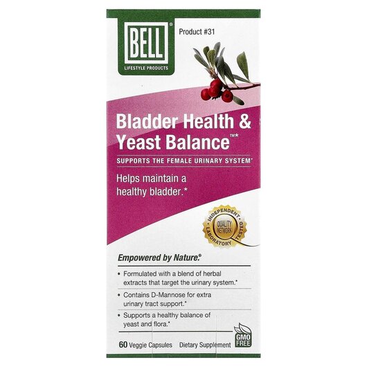 Основне фото товару Bladder Health & Yeast Balance, Підтримка сечового міхура, 60