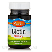 Вітамін B7 Біотин Biotin 5000 mcg Carlson 50 капсул