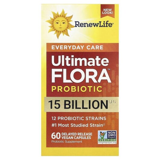 Основне фото товару Ultimate Flora Everyday Probiotic 15 Billion CFU Основне фото товару Ultimate Flora Everyday Probiotic 15 Billion CFU, Пробіотики, 60